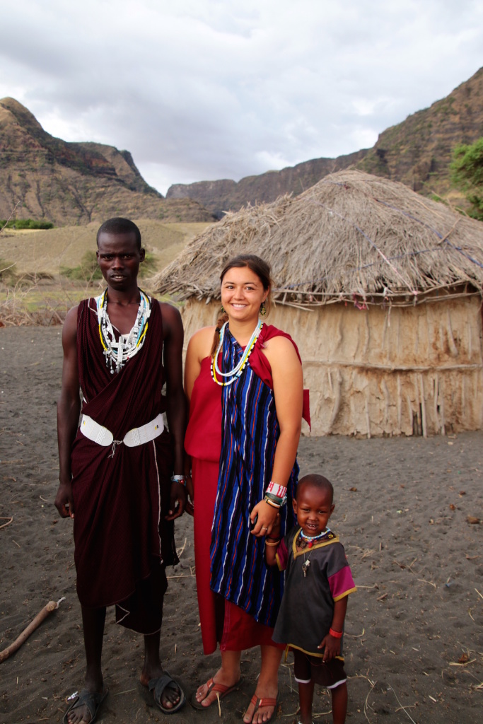 Ari with a Maasai family in Tanzania