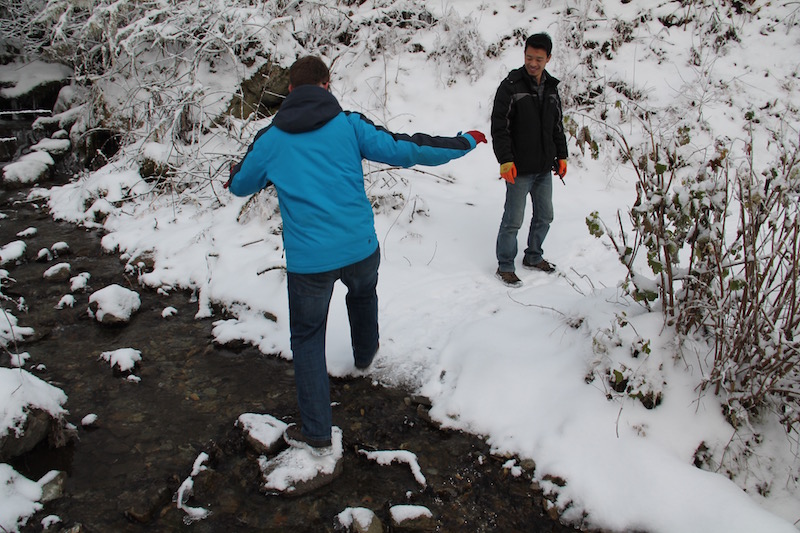 Crossing rivers to get to the enclosures